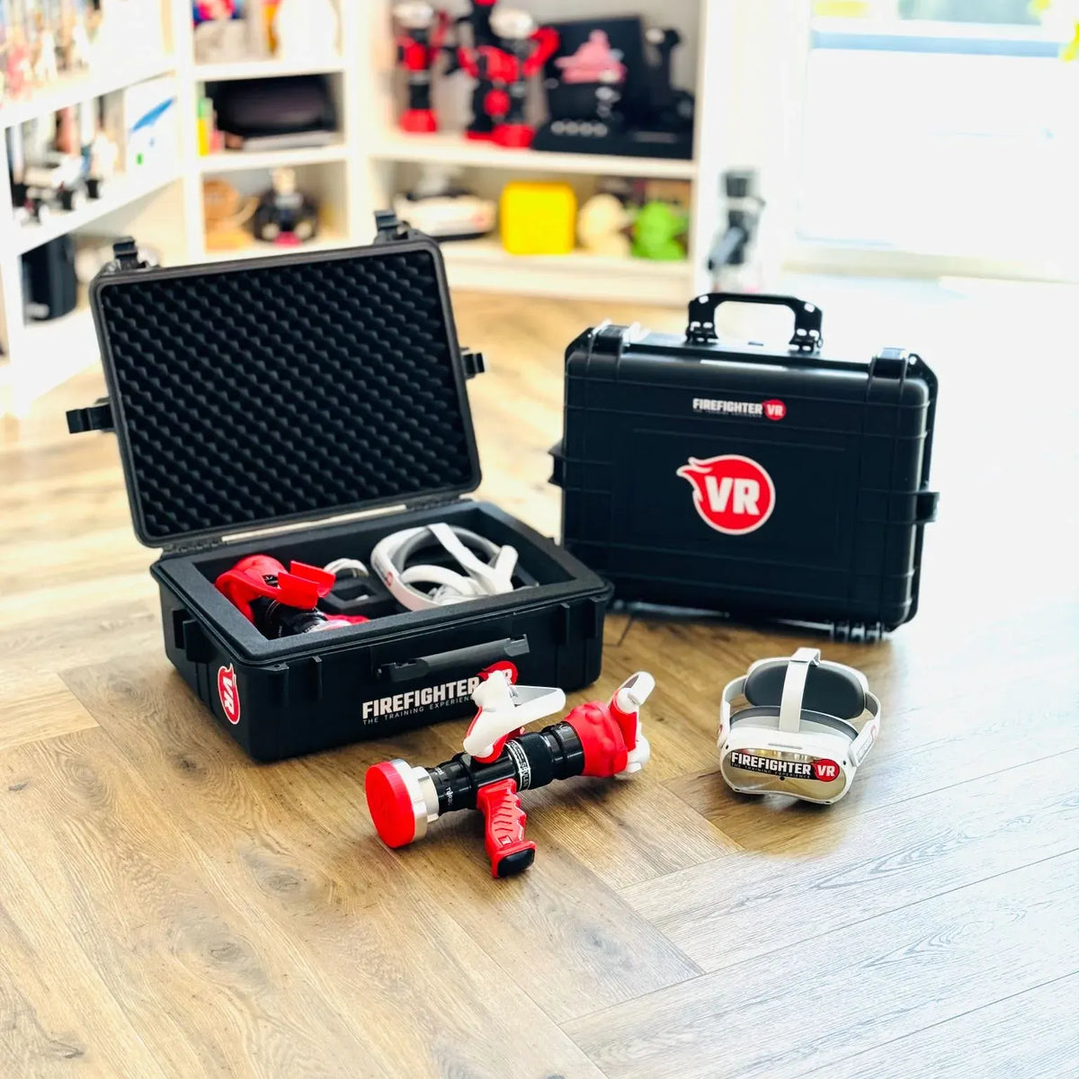 Firefighter VR Base System mit VR Brille im mobilen Trasportkoffer